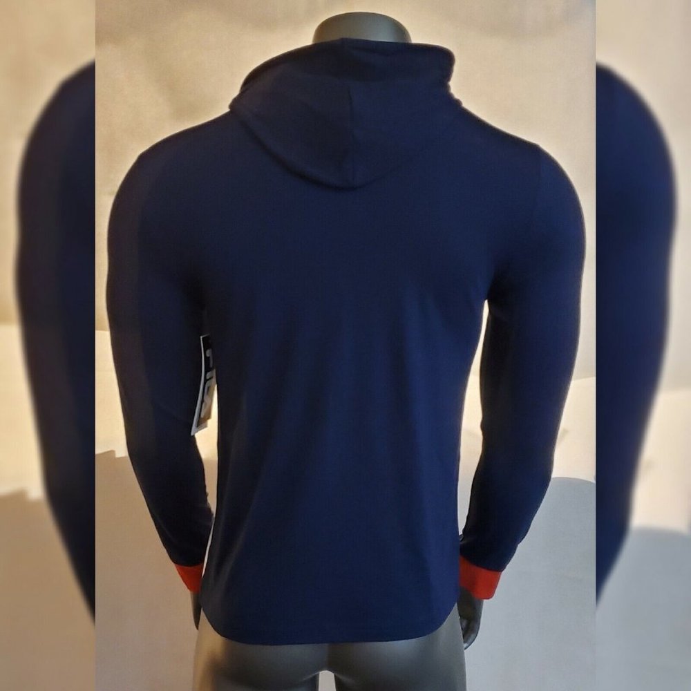 FILA LONG SLEEVE TSHIRT MEN'S WITH HOOD SIZE S MULTICOLOR LOGO DESIGN IN ARM - Picture 3 of 9